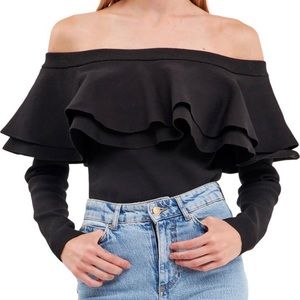 Endless Rose Off the Shoulder Knit Top NWT